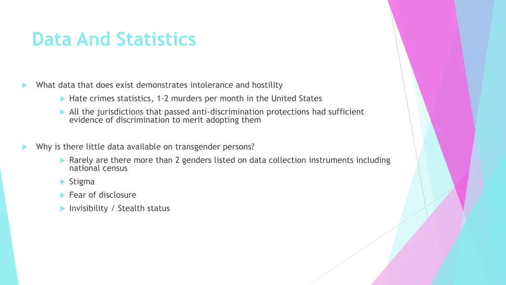 data and statistics