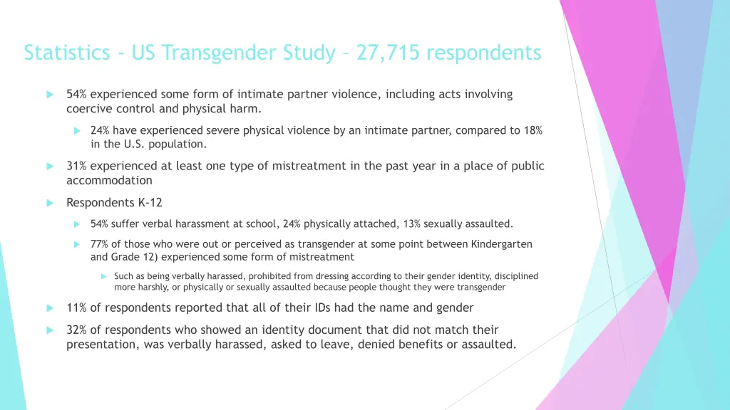 statistics us transgender study 27 715 respondents 2