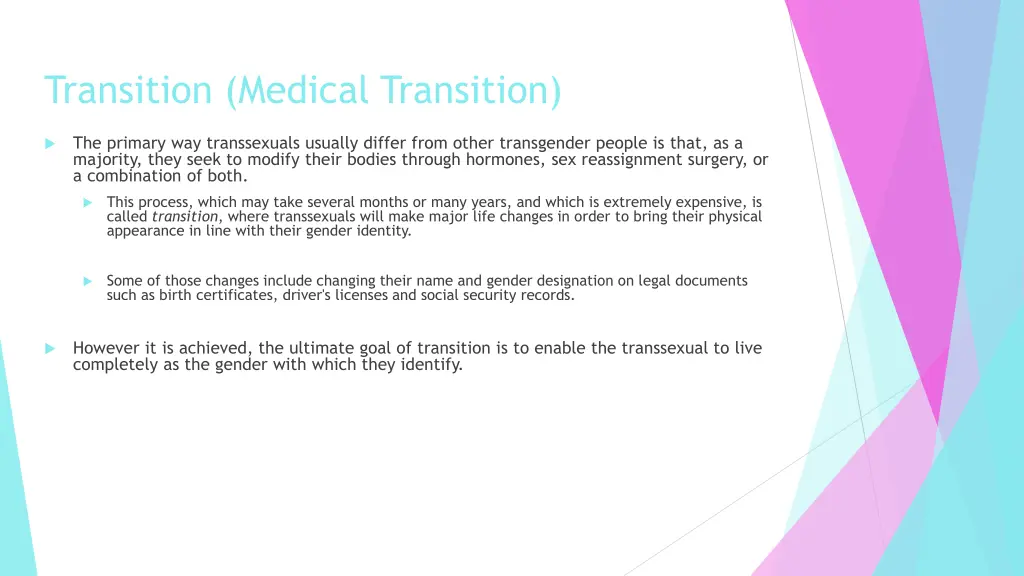 transition medical transition