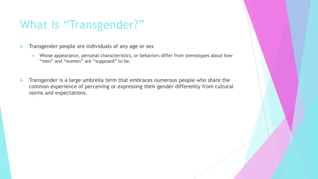 what is transgender