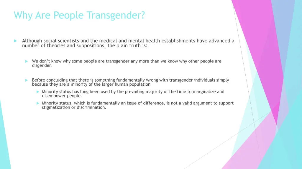 why are people transgender