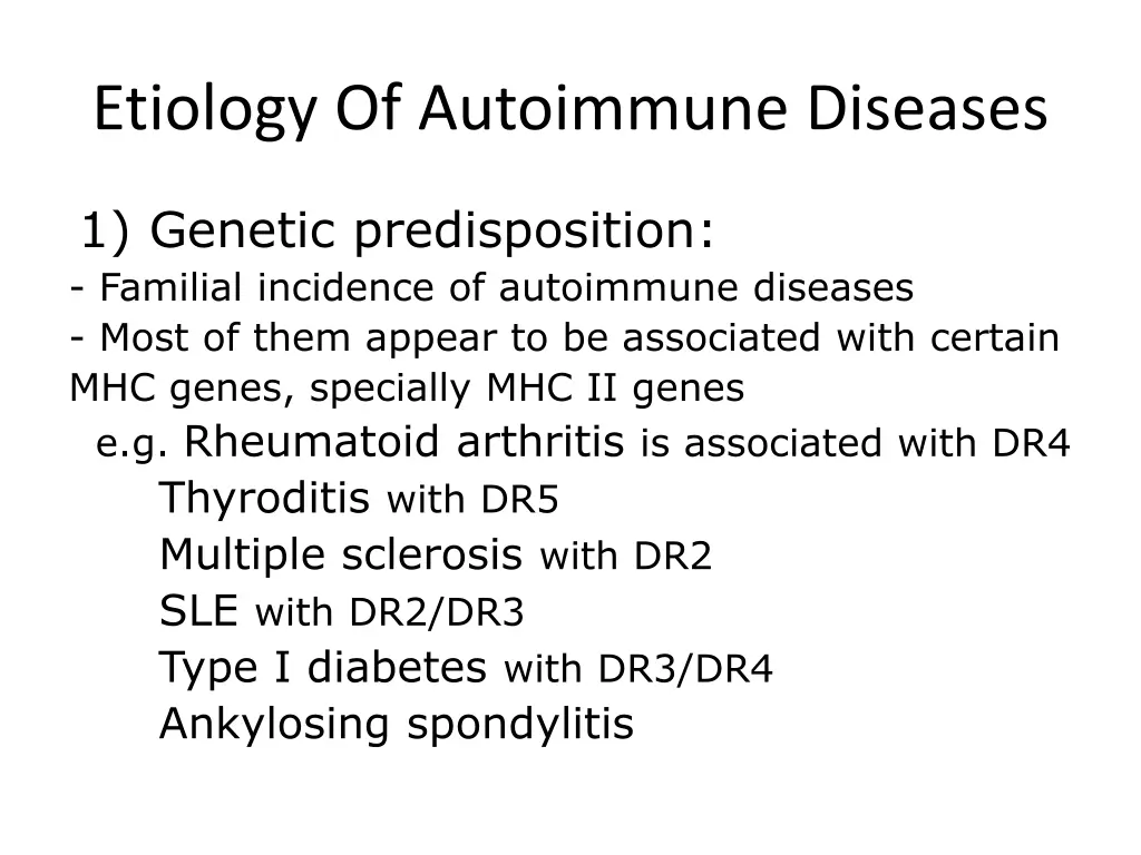 etiology of autoimmune diseases