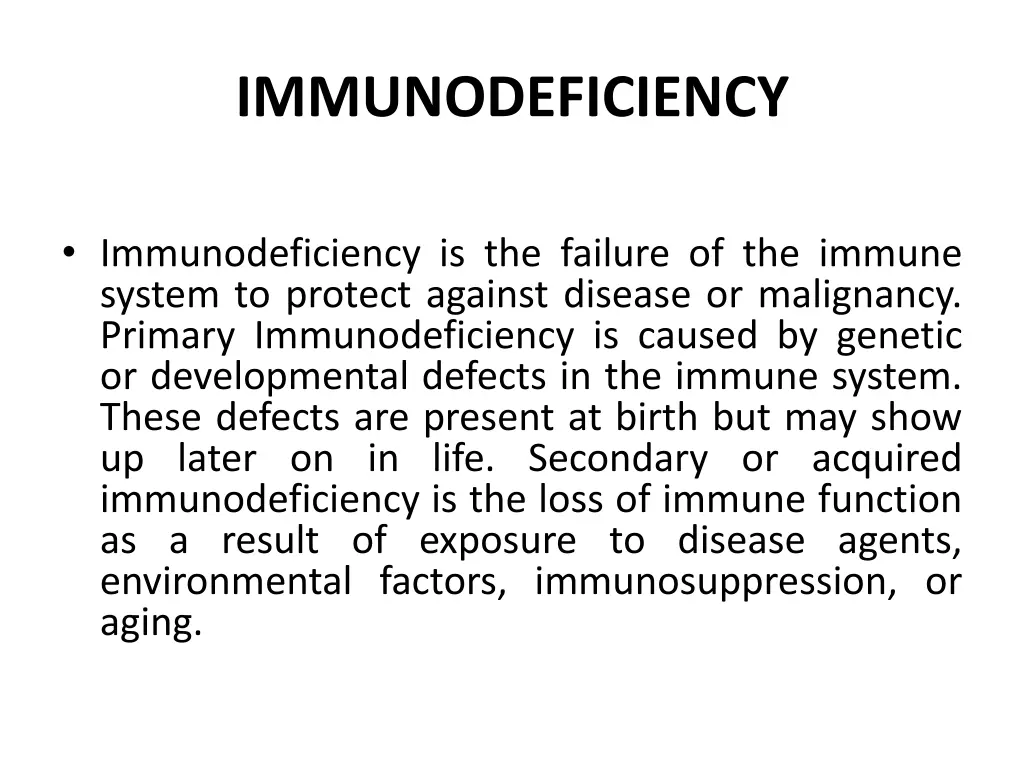 immunodeficiency