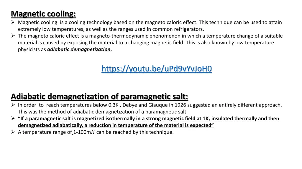 magnetic cooling magnetic cooling is a cooling