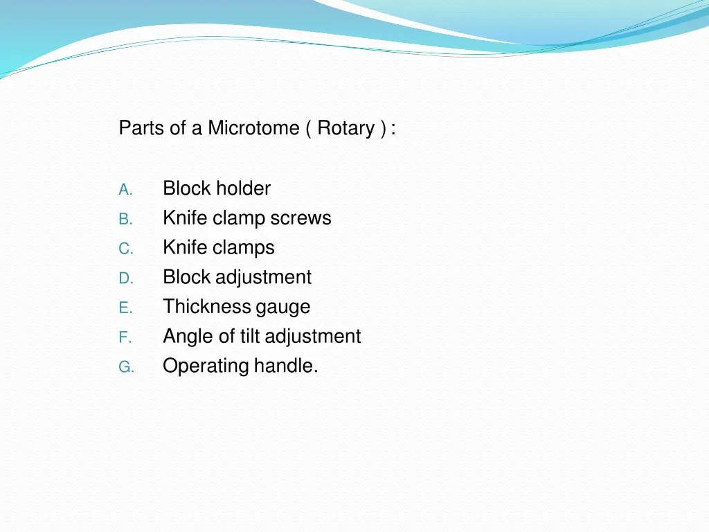 parts of a microtome rotary