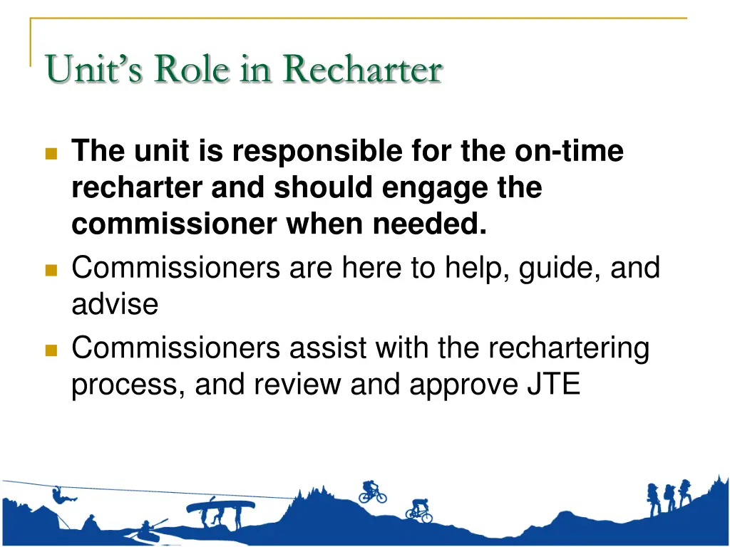 unit s role in recharter