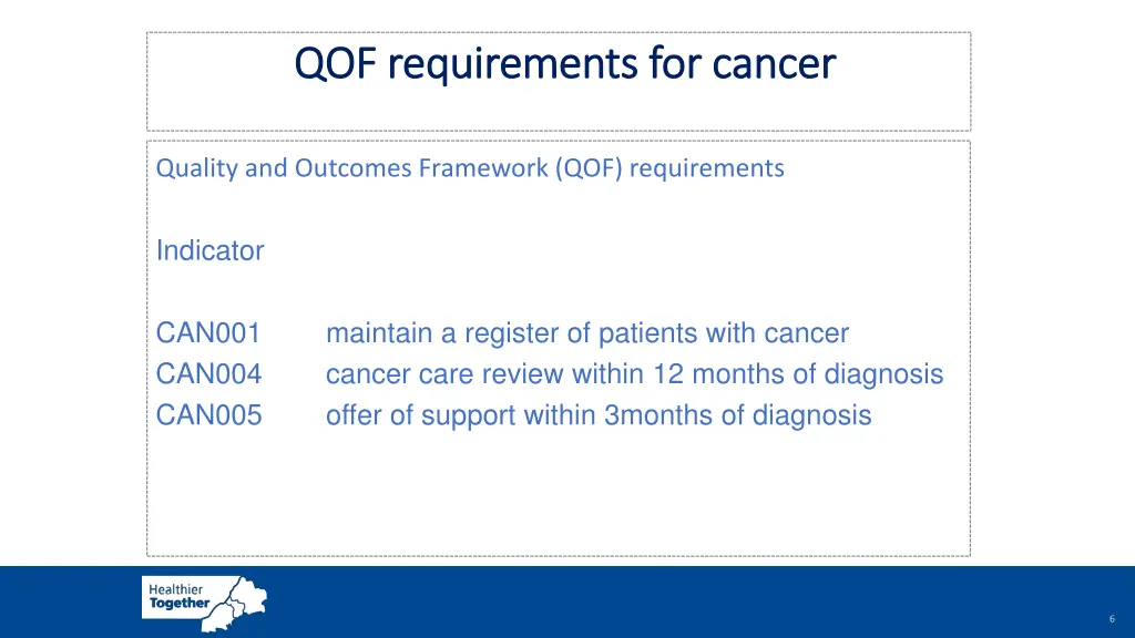 qof requirements for cancer qof requirements