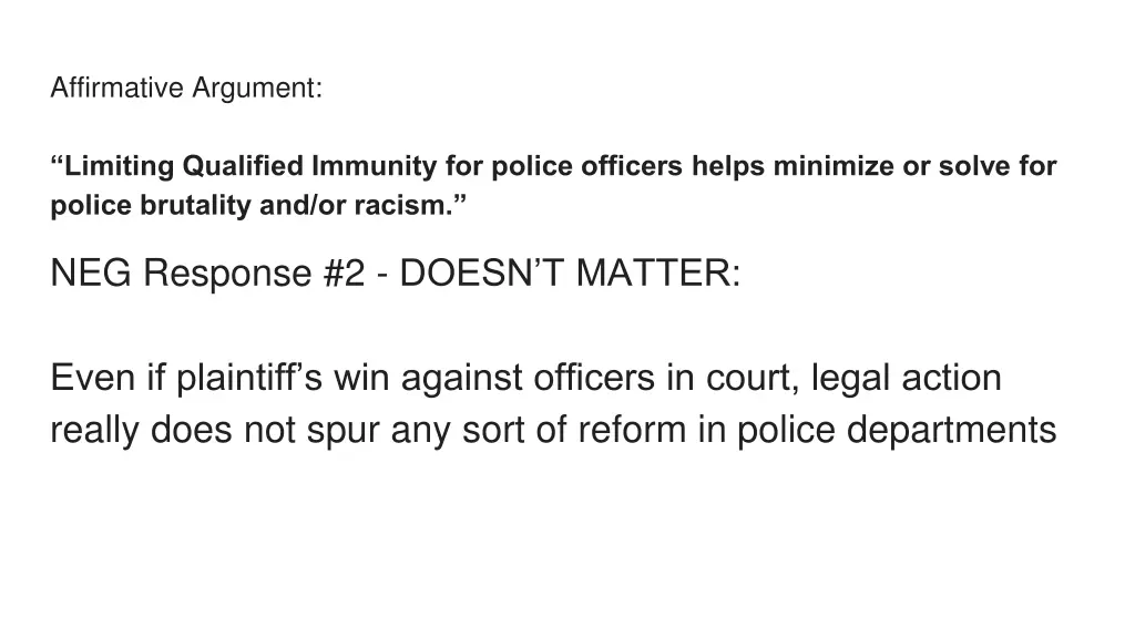 affirmative argument 1
