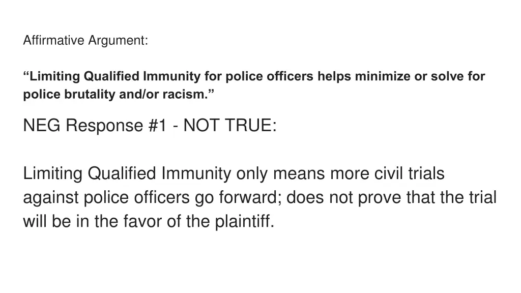 affirmative argument