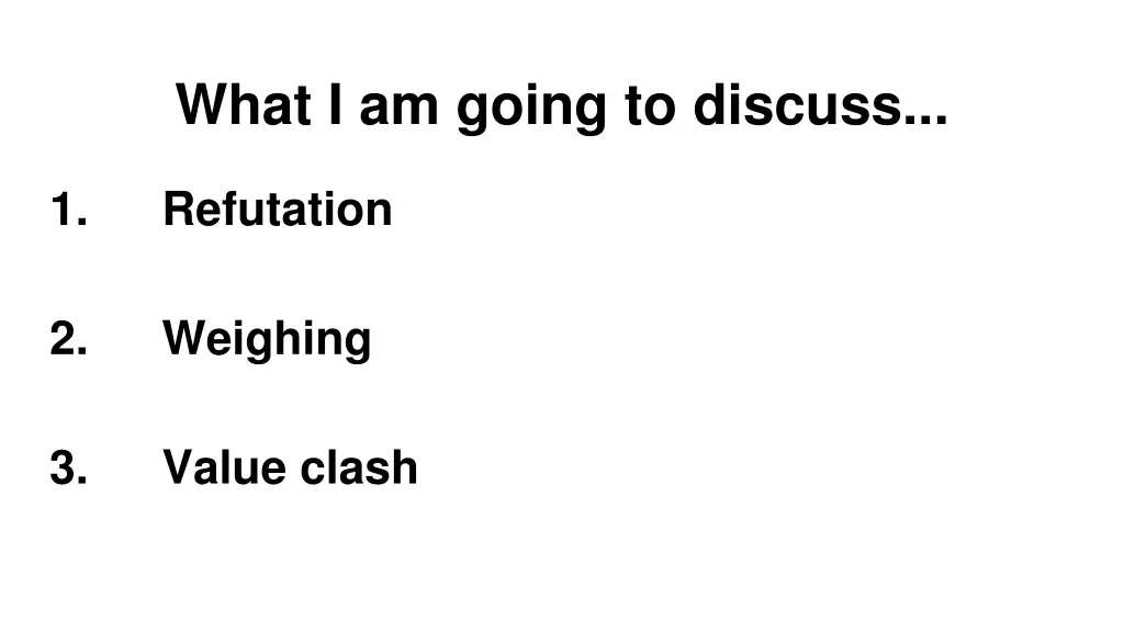 what i am going to discuss