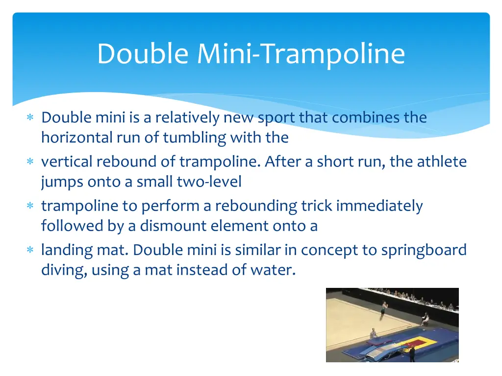 double mini trampoline
