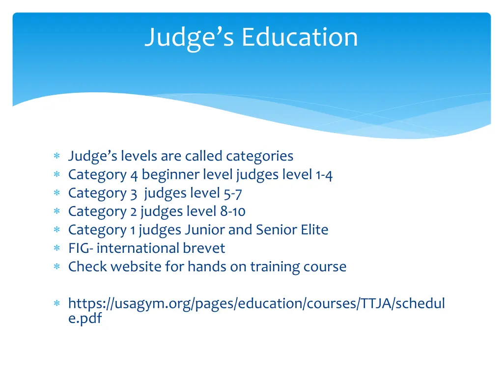 judge s education