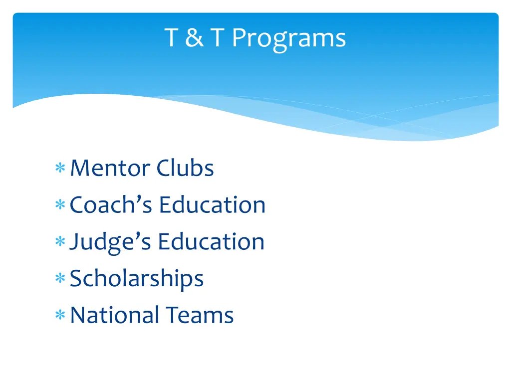 t t programs