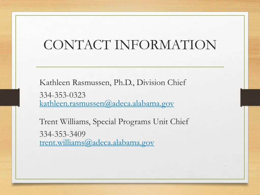 contact information