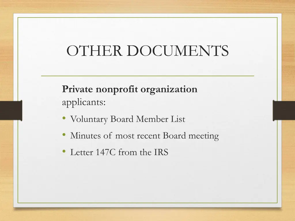 other documents