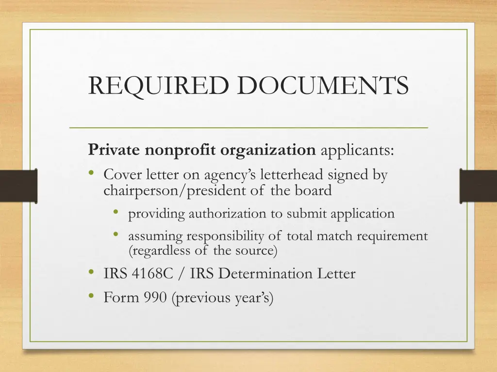 required documents 1