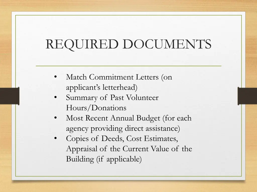 required documents 3