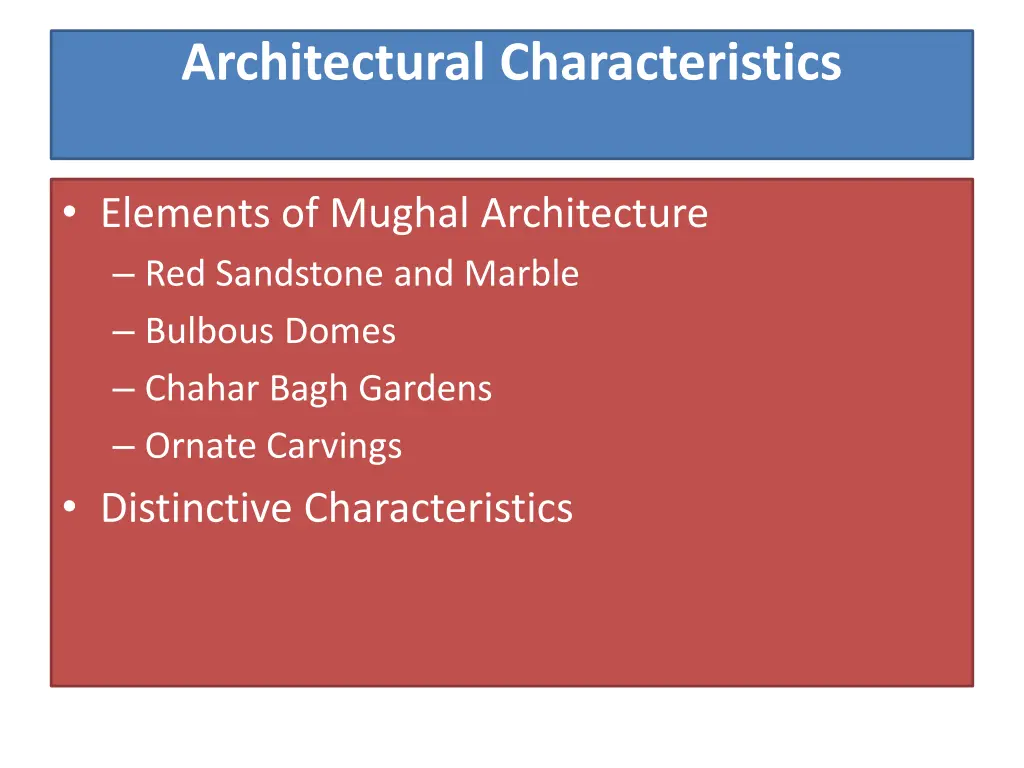 architectural characteristics