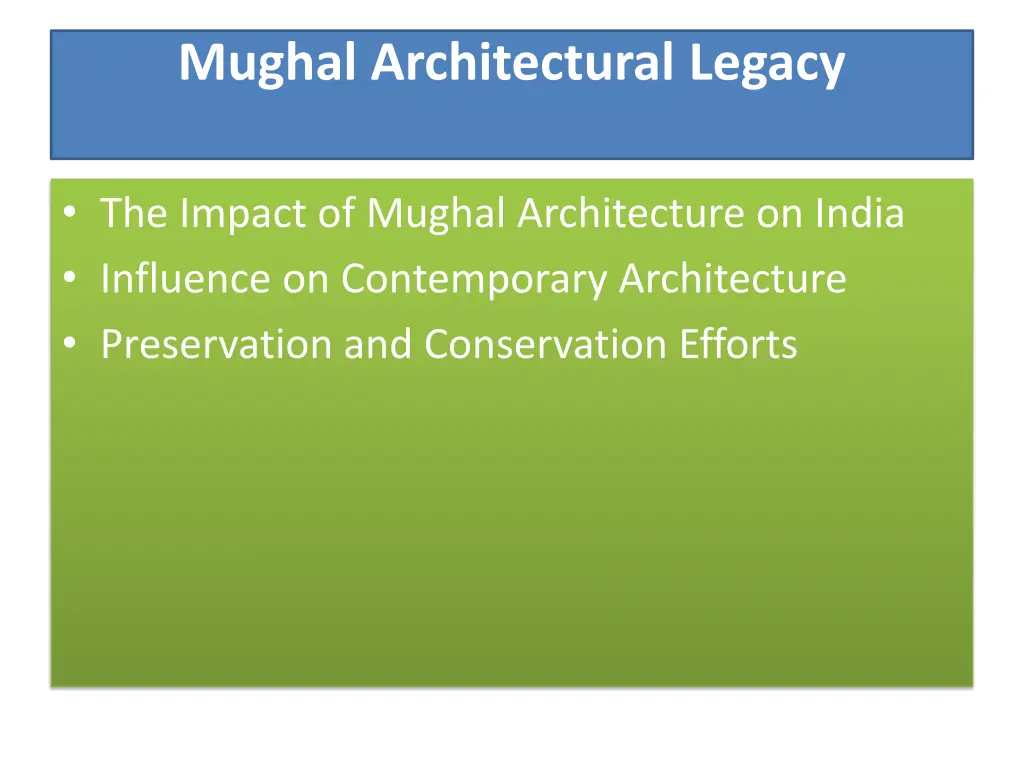 mughal architectural legacy