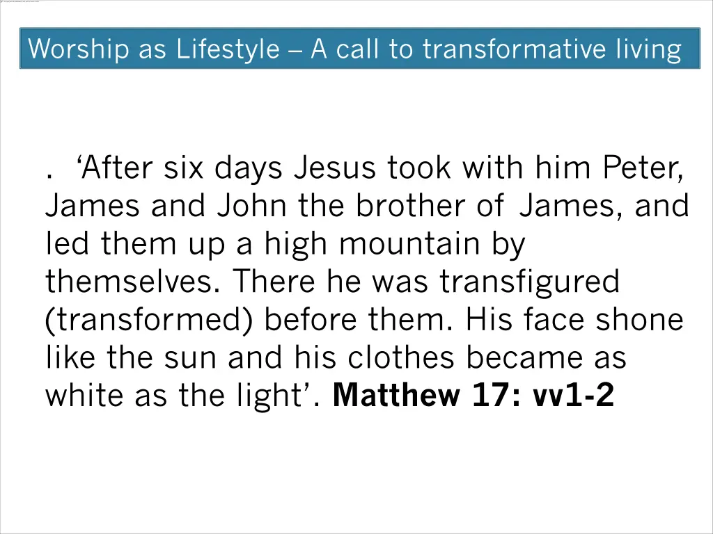 worship as lifestyle a call to transformative 4