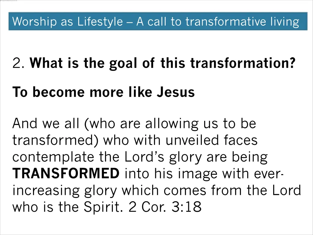 worship as lifestyle a call to transformative 6