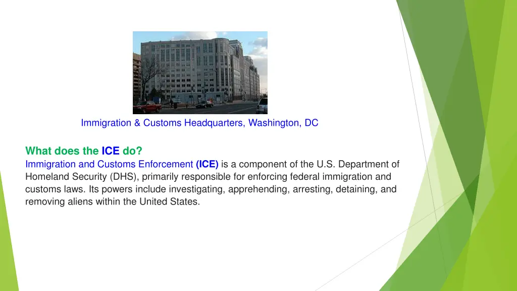 immigration customs headquarters washington dc