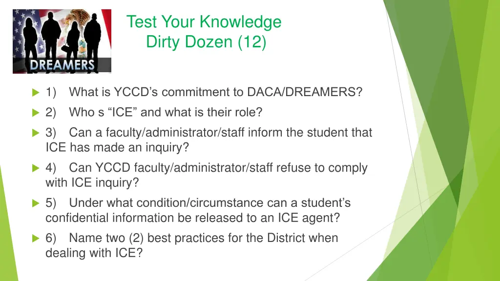test your knowledge dirty dozen 12