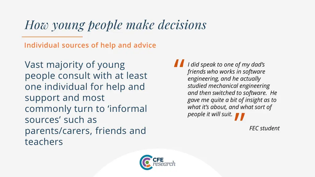 how young people make decisions