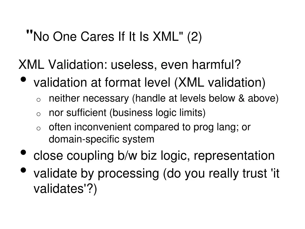 no one cares if it is xml 2