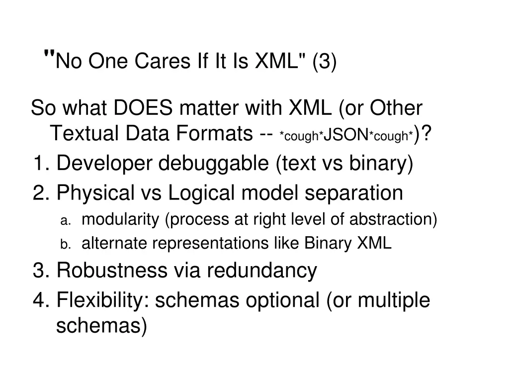 no one cares if it is xml 3