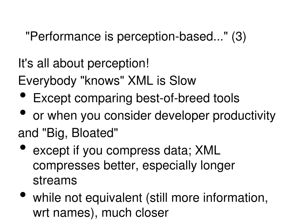 performance is perception based 3
