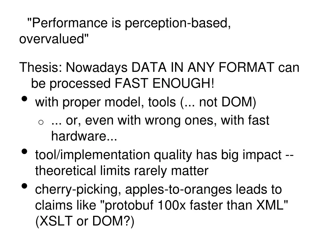 performance is perception based overvalued