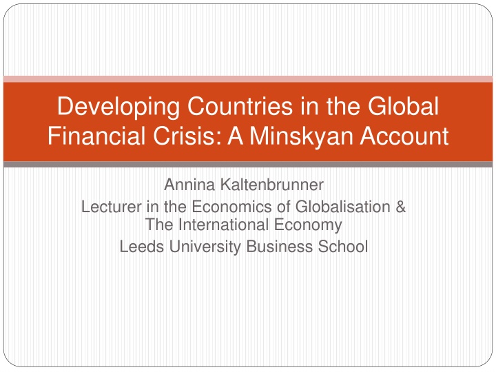 developing countries in the global financial