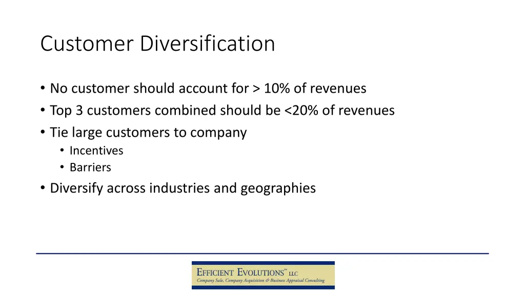 customer diversification