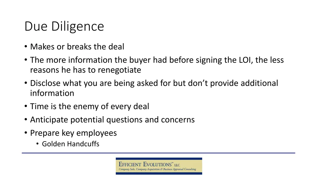 due diligence