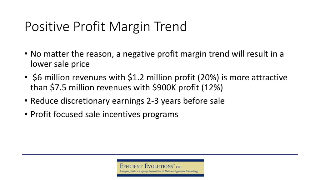positive profit margin trend