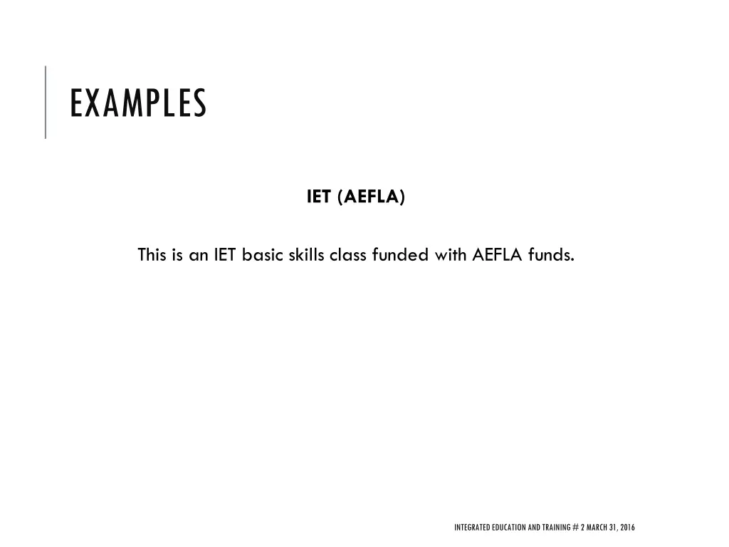 examples