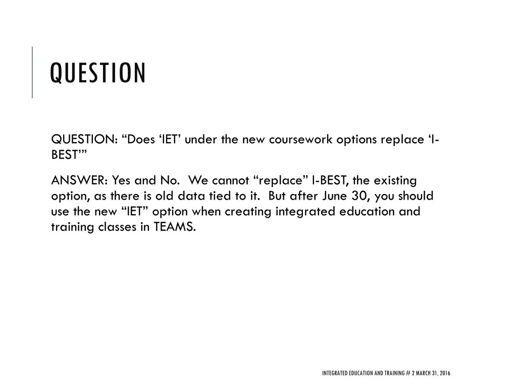question 1