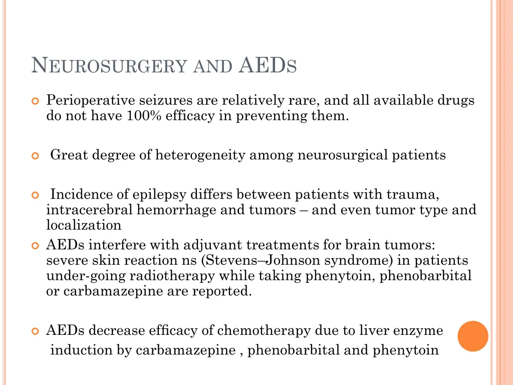 n eurosurgery and aed s