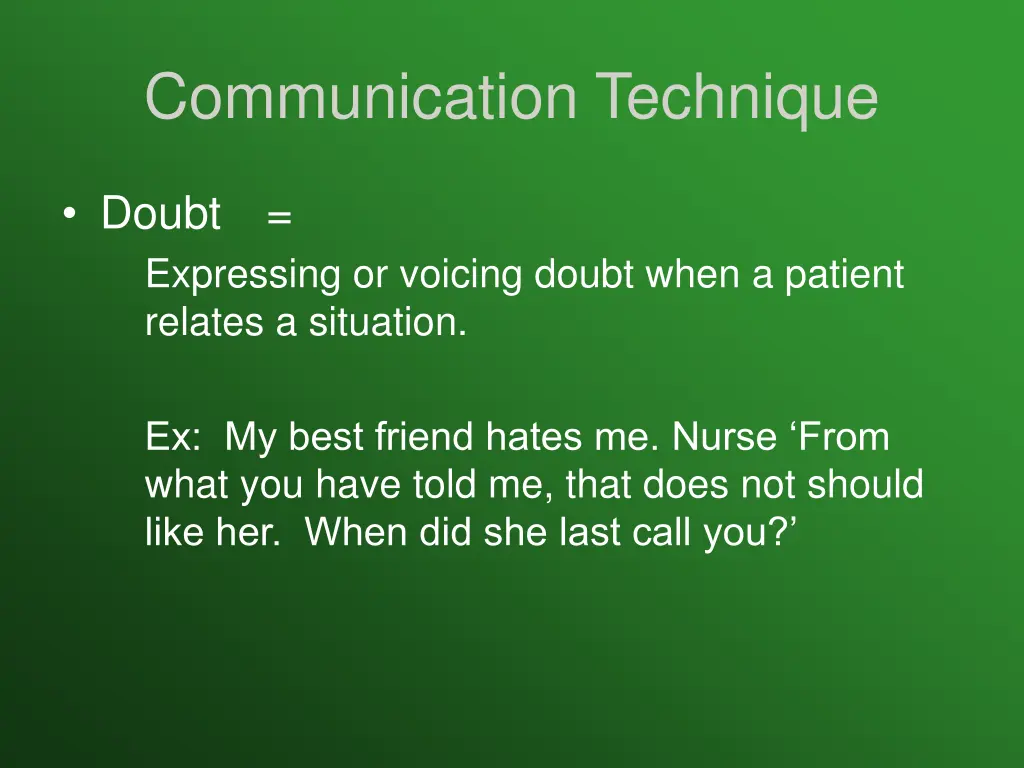 communication technique 1