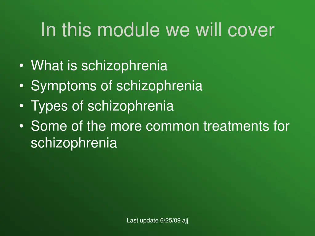 in this module we will cover