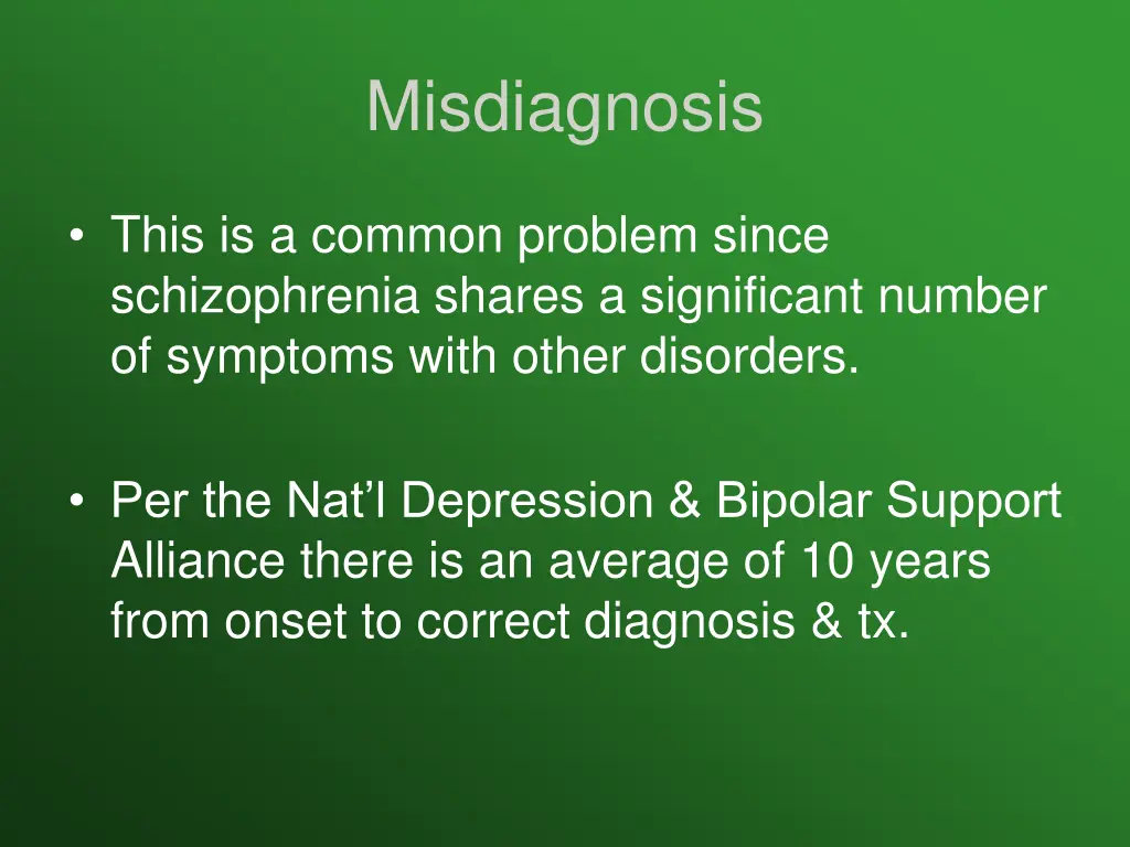 misdiagnosis