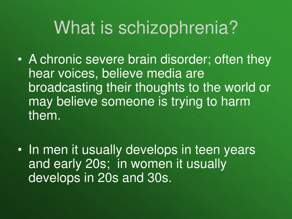 what is schizophrenia