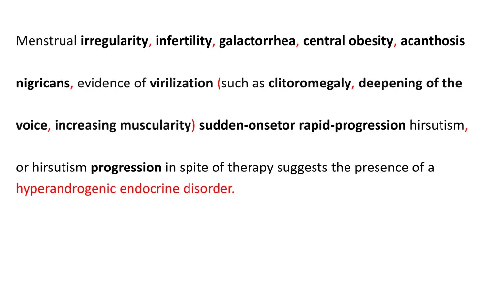 menstrual irregularity infertility galactorrhea
