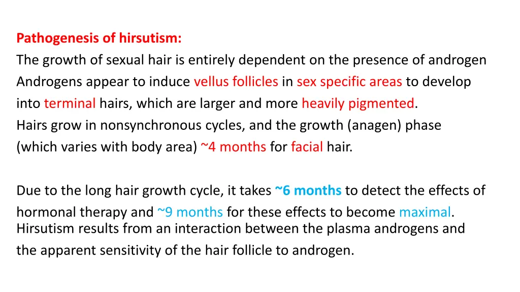 pathogenesis of hirsutism the growth of sexual