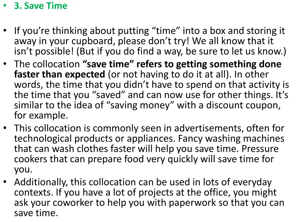 3 save time