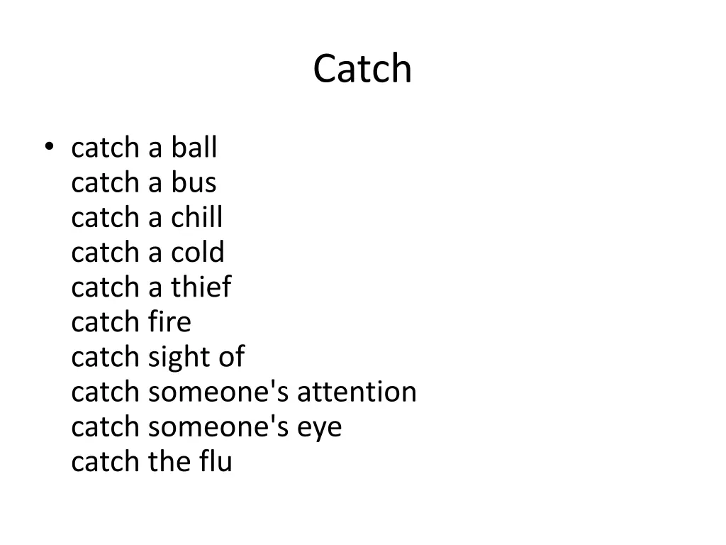 catch