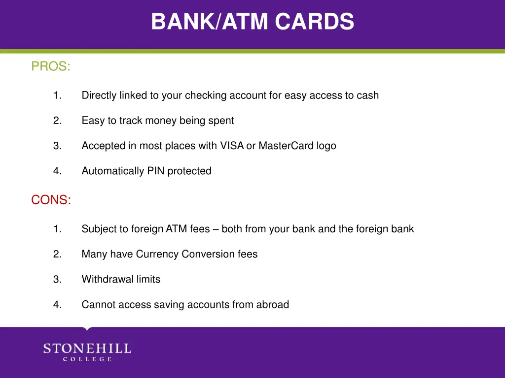 bank atm cards