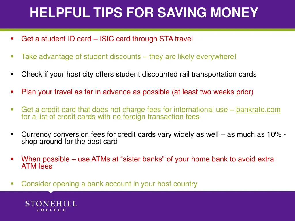 helpful tips for saving money