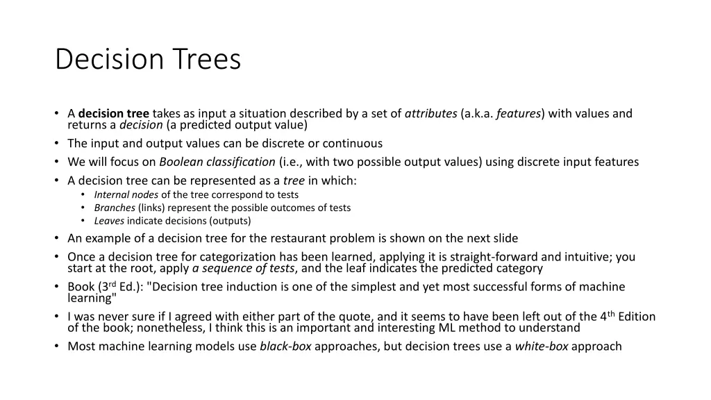 decision trees